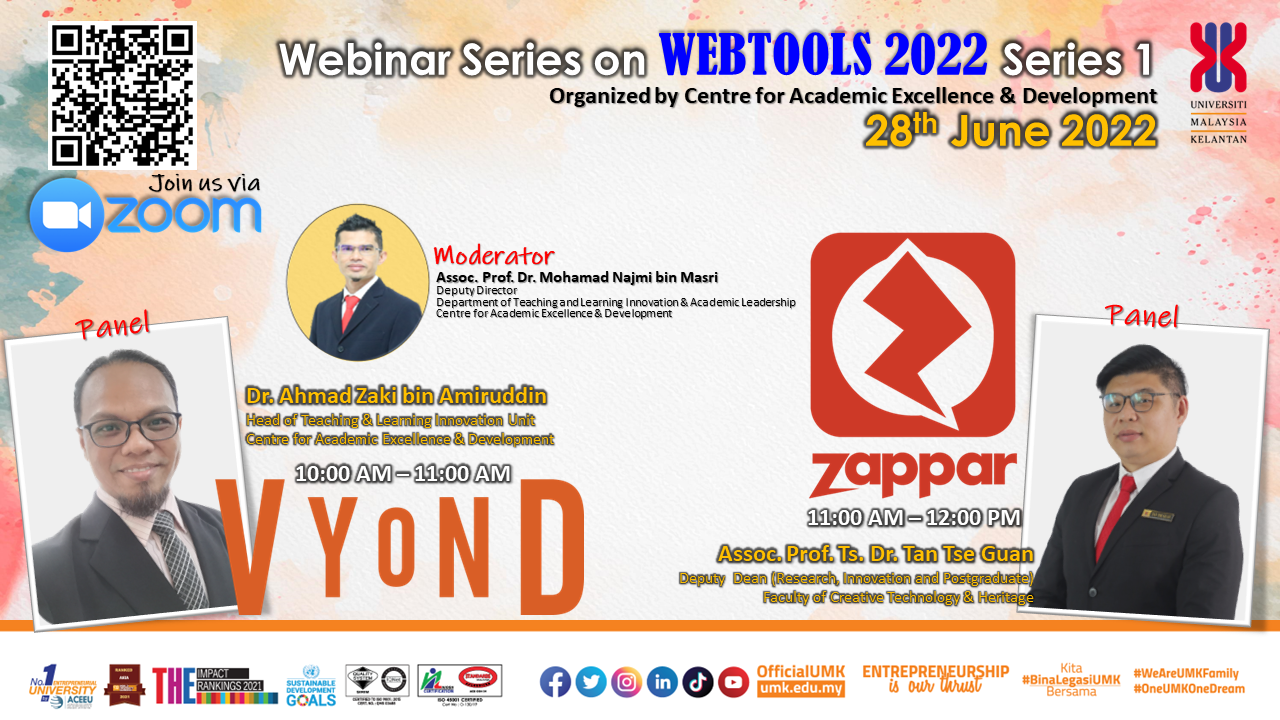 WEBINAR SERIES ON WEBTOOLS 2022 - SERIES 1 (VYOND & ZAPPAR) 